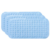 Kuber Industries Bath Mat | PVC Bathroom Mat | Shower Bath Mat | Floor Tub Mat | Bathroom Mud Mat | Anti-Skid Shower Bathroom Mat | M-YSD-35A |Pack of 3| Sky Blue
